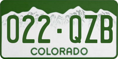CO license plate 022QZB