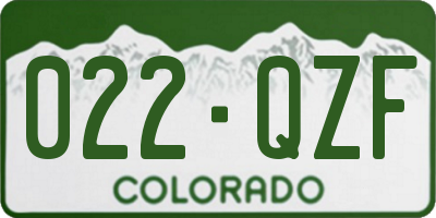 CO license plate 022QZF