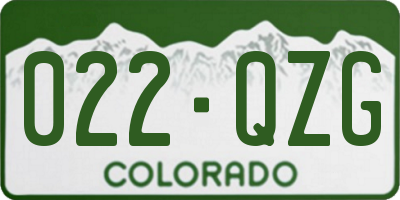 CO license plate 022QZG