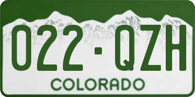 CO license plate 022QZH