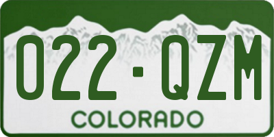 CO license plate 022QZM