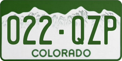CO license plate 022QZP