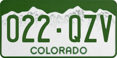 CO license plate 022QZV