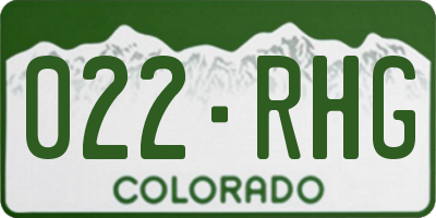 CO license plate 022RHG