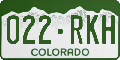 CO license plate 022RKH
