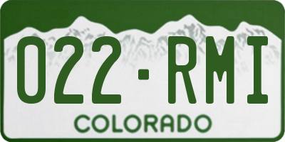 CO license plate 022RMI