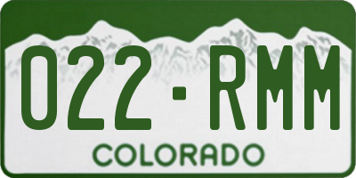CO license plate 022RMM