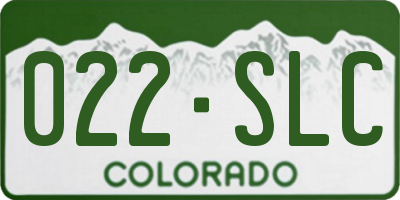 CO license plate 022SLC