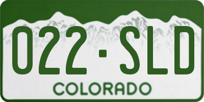 CO license plate 022SLD