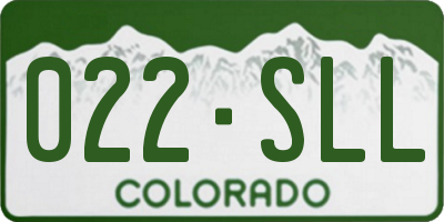 CO license plate 022SLL