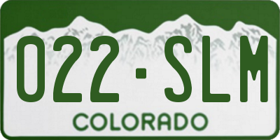 CO license plate 022SLM
