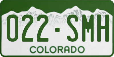 CO license plate 022SMH