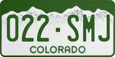 CO license plate 022SMJ