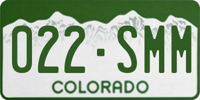 CO license plate 022SMM