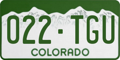 CO license plate 022TGU