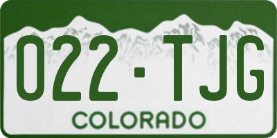 CO license plate 022TJG