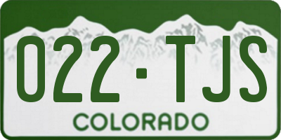 CO license plate 022TJS