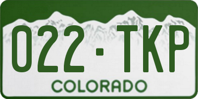 CO license plate 022TKP