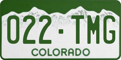 CO license plate 022TMG