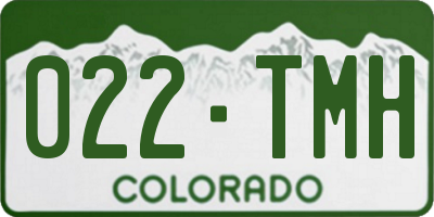 CO license plate 022TMH