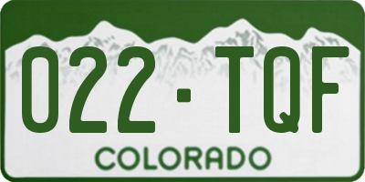 CO license plate 022TQF