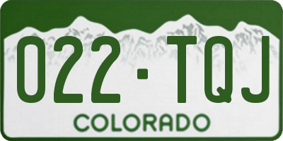 CO license plate 022TQJ