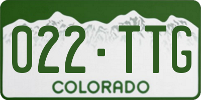 CO license plate 022TTG
