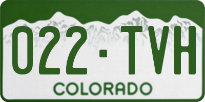 CO license plate 022TVH