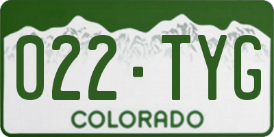 CO license plate 022TYG