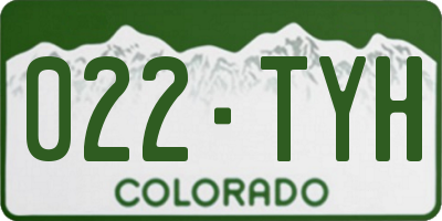 CO license plate 022TYH