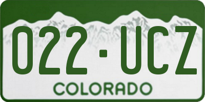 CO license plate 022UCZ