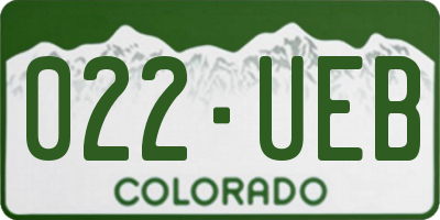 CO license plate 022UEB