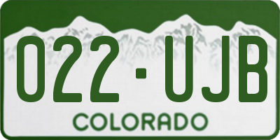 CO license plate 022UJB