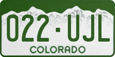CO license plate 022UJL