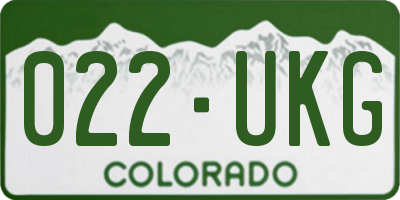 CO license plate 022UKG
