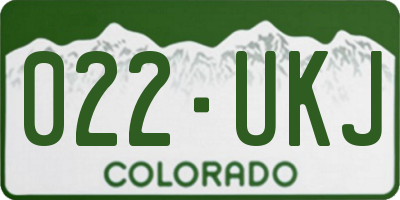 CO license plate 022UKJ