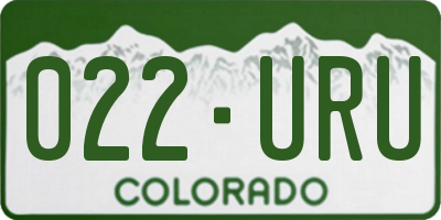 CO license plate 022URU