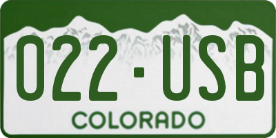 CO license plate 022USB