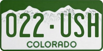 CO license plate 022USH