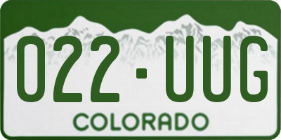 CO license plate 022UUG