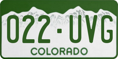 CO license plate 022UVG