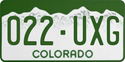 CO license plate 022UXG