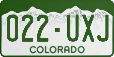 CO license plate 022UXJ