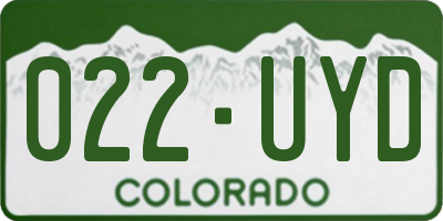 CO license plate 022UYD