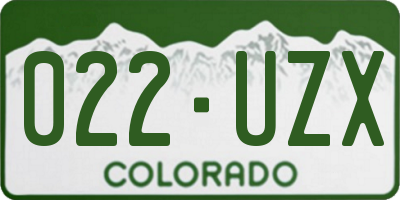 CO license plate 022UZX