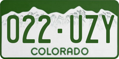 CO license plate 022UZY