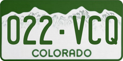 CO license plate 022VCQ