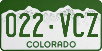 CO license plate 022VCZ