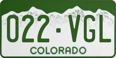CO license plate 022VGL