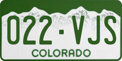 CO license plate 022VJS